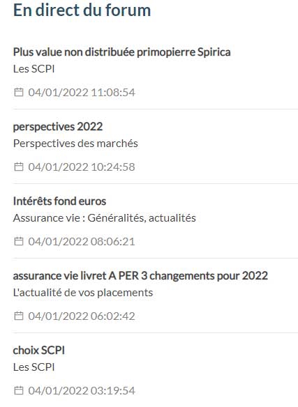 Forum de la communauté Linxea